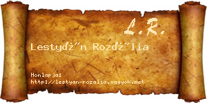 Lestyán Rozália névjegykártya