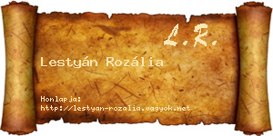 Lestyán Rozália névjegykártya