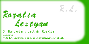 rozalia lestyan business card